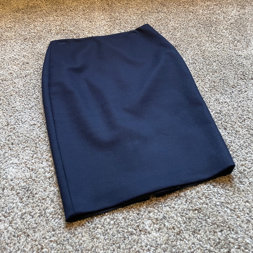 Navy blue pencil skirt